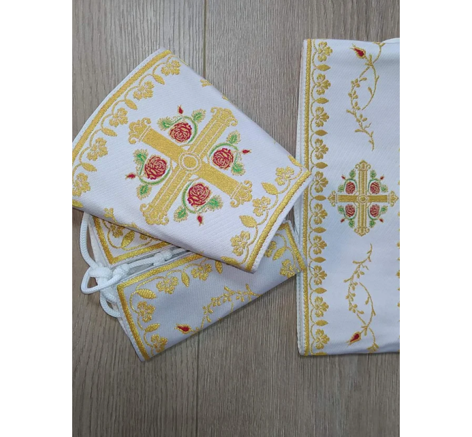 White Greek Liturgical vestment - Priest robe - Orthodox vestments - Priest vest