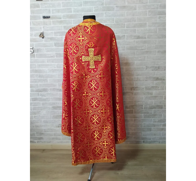 Chi-rho phelonion - Greek vestment in brocade - Priest vestment