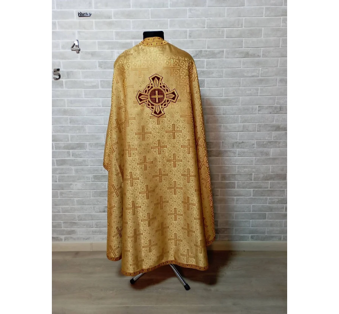 Greek vestment in brocade - Priest liturgical vestment for orthodox priests