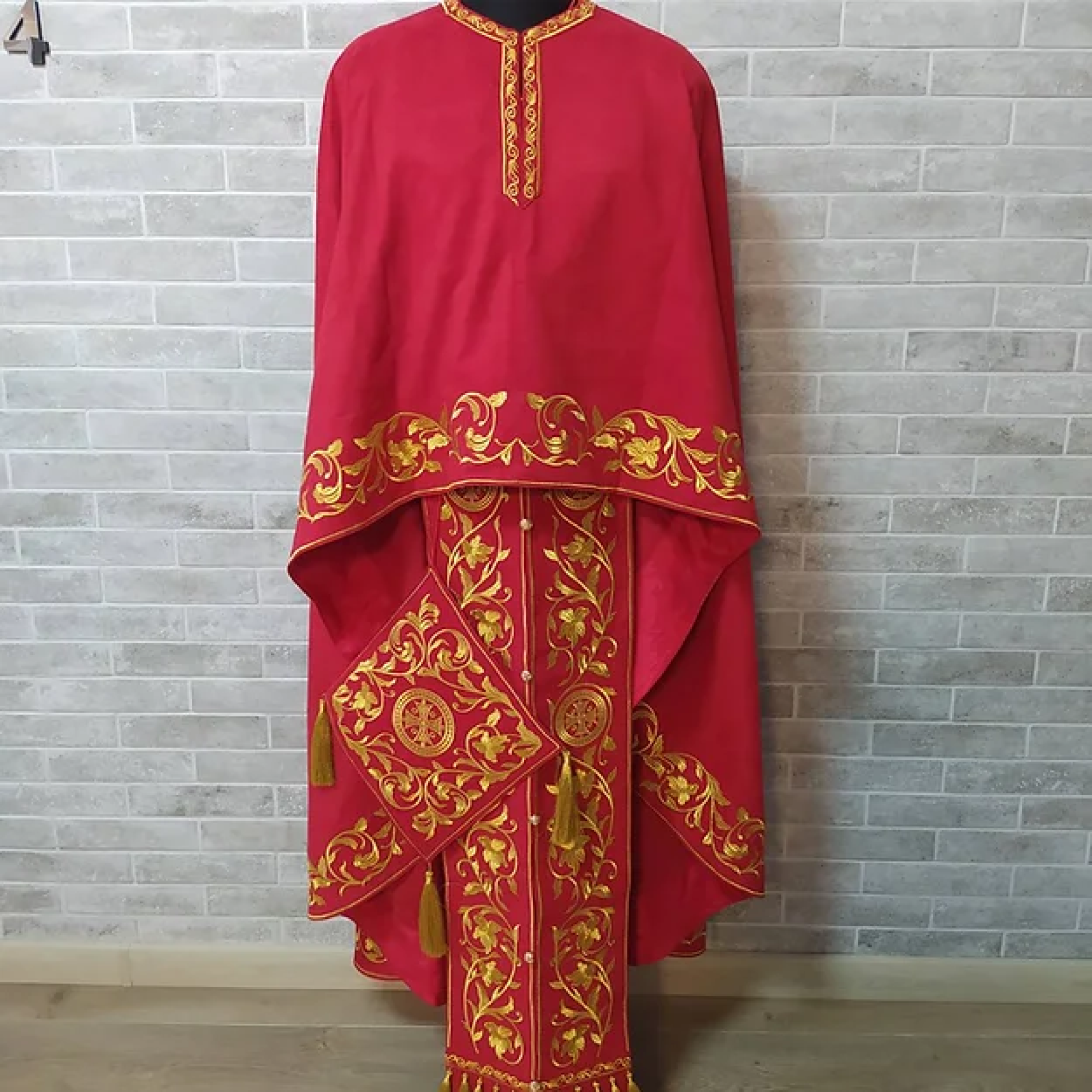 Greek style priest vestment in brocade Liturgical vestment for priest
