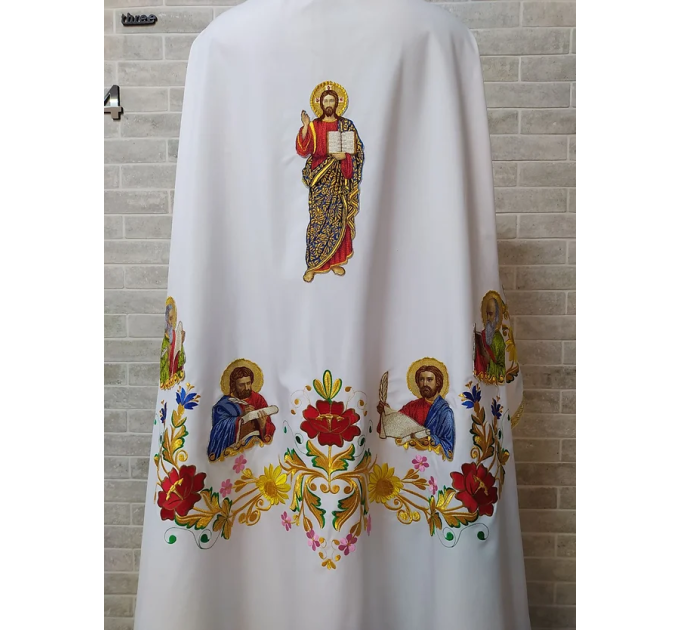 Embroidered Greek style vestment - Priest robe - Orthodox priest robe