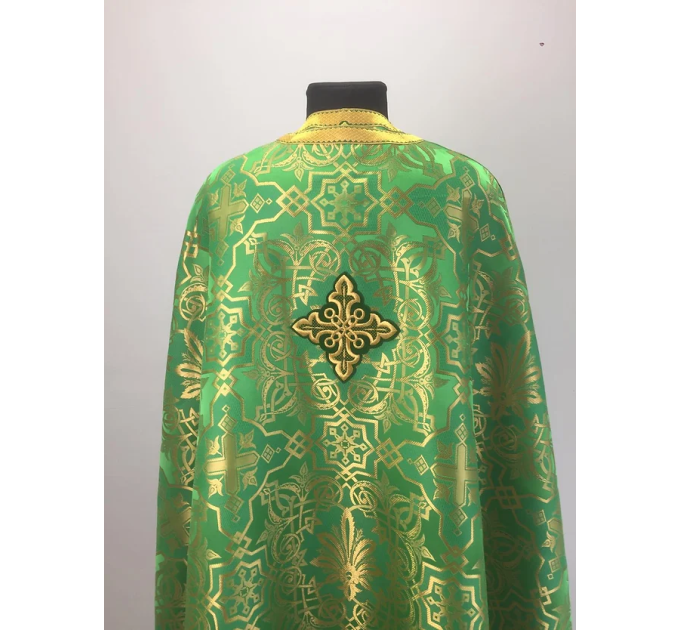 Black&Maroon vestment - Greek vestment in brocade - Priest liturgical clothes