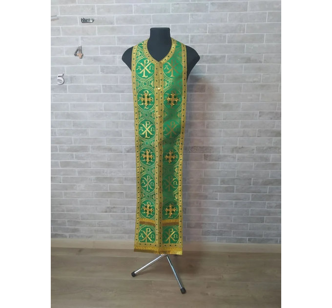 Greek vestment in brocade - Priest vestment - Liturgical orthodox priest costume