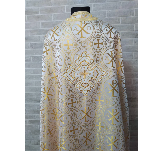 Greek vestment in brocade - Priest vestment - Liturgical orthodox priest costume