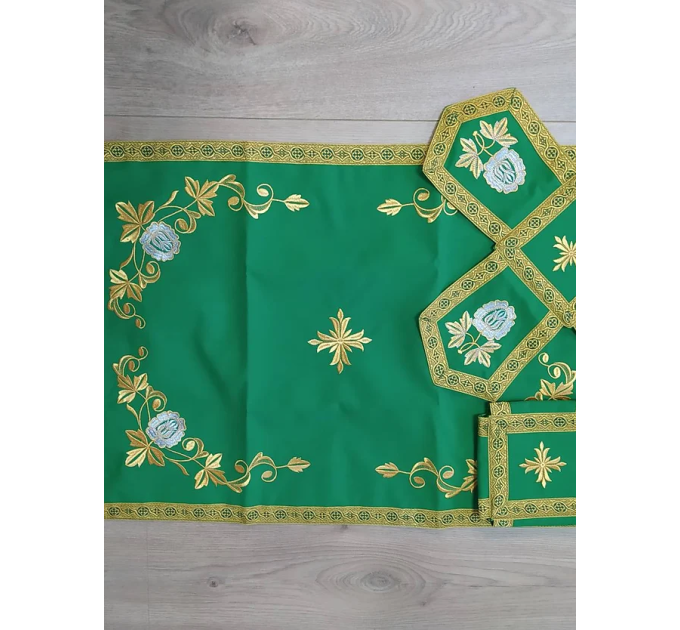 Green greek style vestment - Priest robe - Orthodox vestments - Liturgical cloth