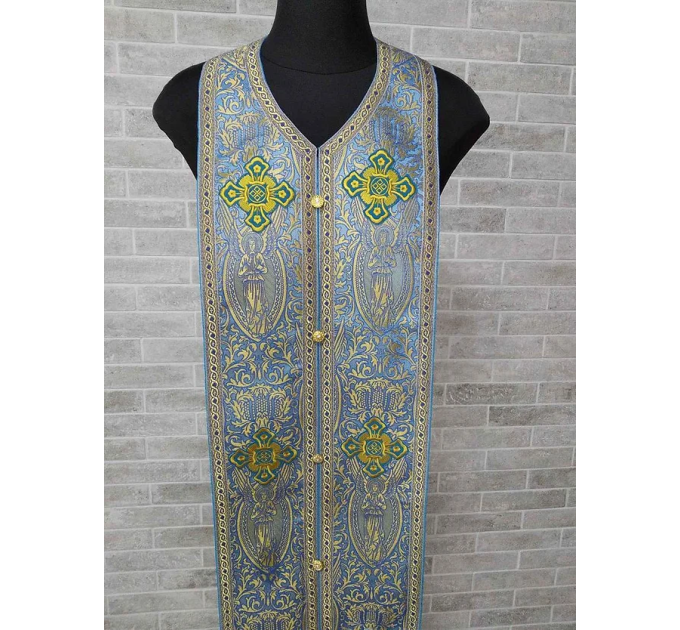 Brocade Priest robe - Orthodox greek style vestment - Church attire toggery
