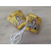 Communion set in Greek brocade - Stole and cuffs- Priest's set with icons