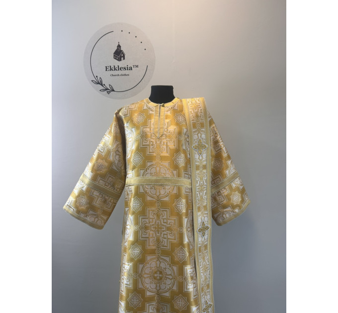 Stichar, orar, cuffs - Deacon's set on metallic brocade - Single or double orar