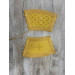 Orthodox stole and cuffs in Greek brocade - Yellow communion set for priests
