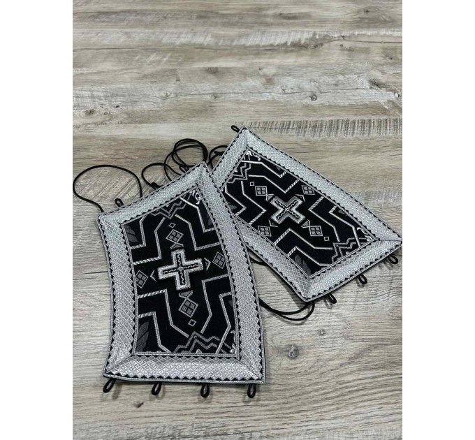 Church vestment set for Lent - Orthodox sticharion, double orar, and cuffs set