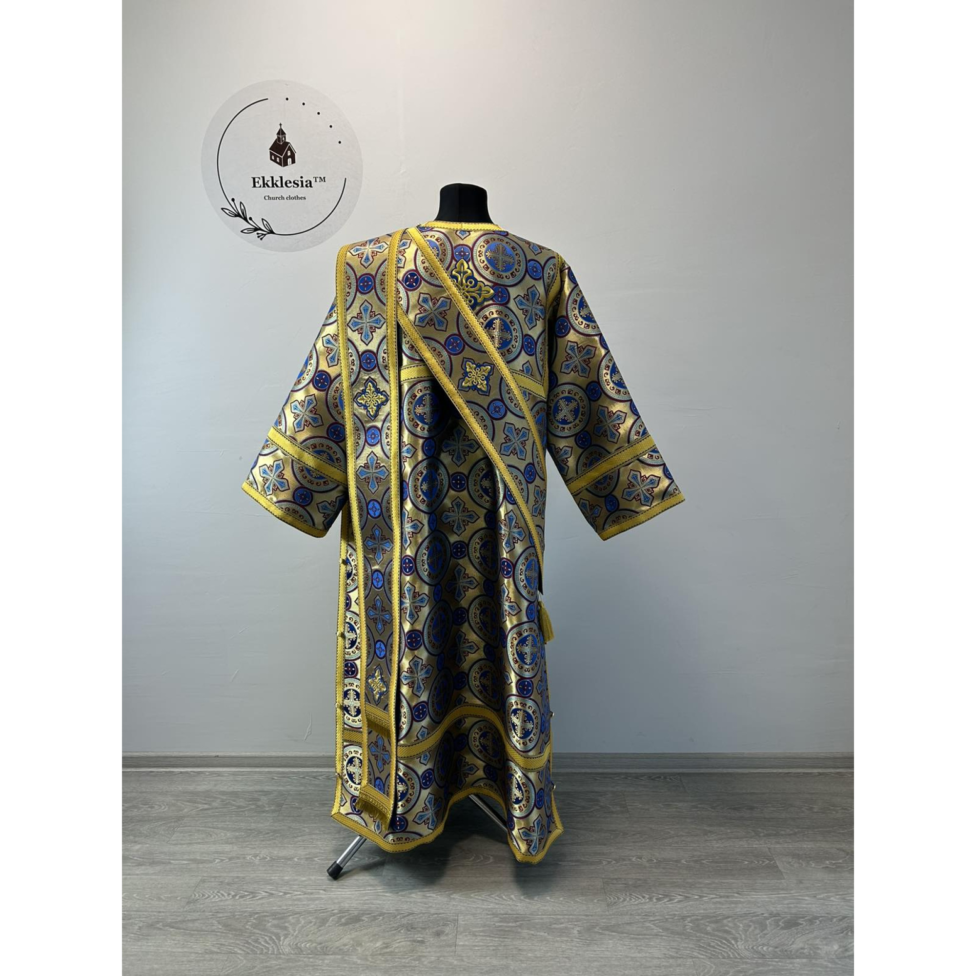 Protodeacon Protodeacon's vestment - Deacon's stichar, orar, cuffs on metallic brocade