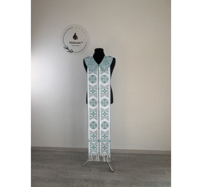 Embroidered priest stole and cuffs - Epitrachil and cuffs - Communion set