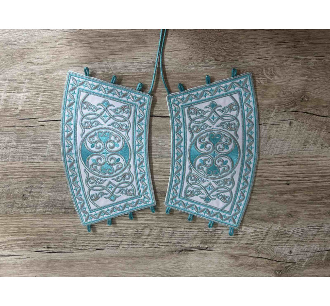Embroidered priest stole and cuffs - Epitrachil and cuffs - Communion set