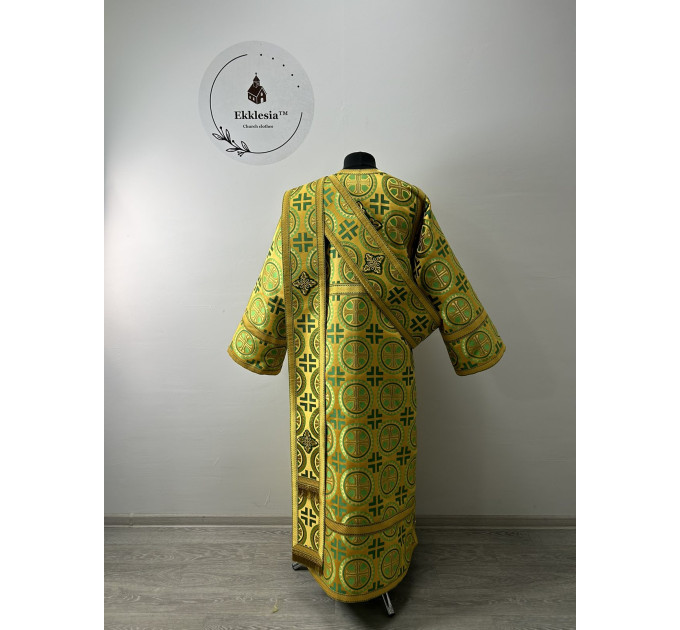 Deacon vestments set in metallic brocade - Protodeacon's sticharion in metallic