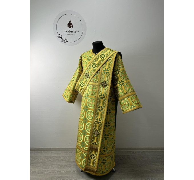 Deacon vestments set in metallic brocade - Protodeacon's sticharion in metallic