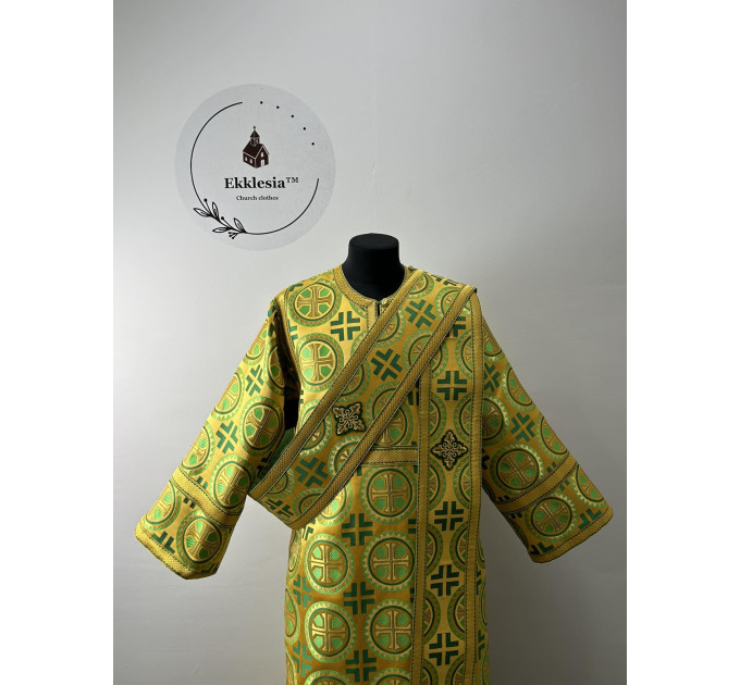 Deacon vestments set in metallic brocade - Protodeacon's sticharion in metallic