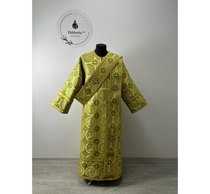 Deacon vestments set in metallic brocade - Protodeacon's sticharion in metallic