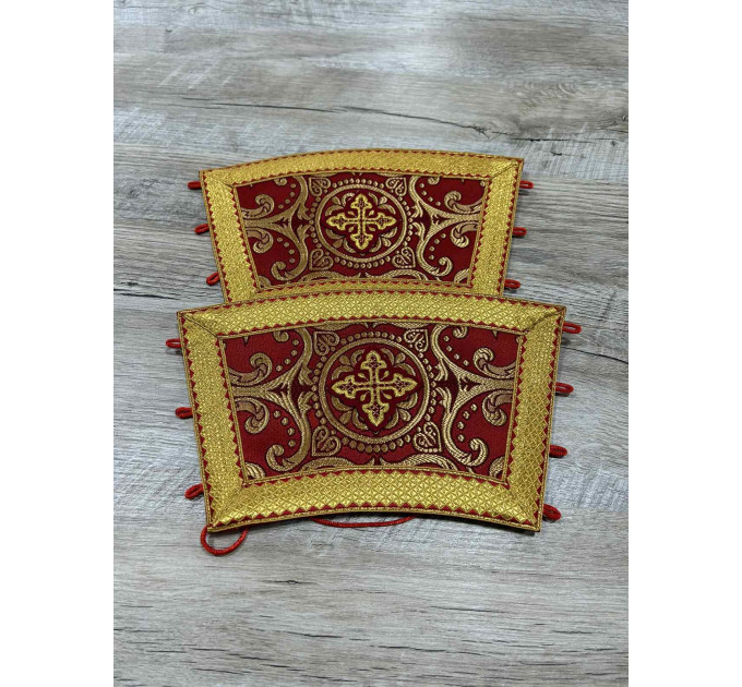 Protodeacon's vestment in metallic brocade - Stichar, double orar, cuffs set