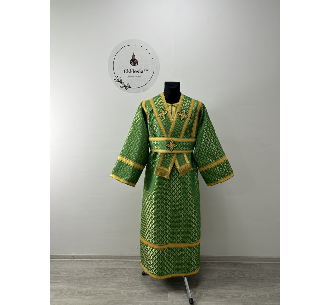 Orthodox sticharion for subdeacon - Liturgical green stichar - Altar boy robe