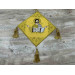 Gold Embroidered Palitsa - Embroidered Epigonation on silk with metal tassels