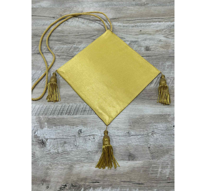 Gold Embroidered Palitsa - Embroidered Epigonation on silk with metal tassels