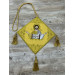 Gold Embroidered Palitsa - Embroidered Epigonation on silk with metal tassels