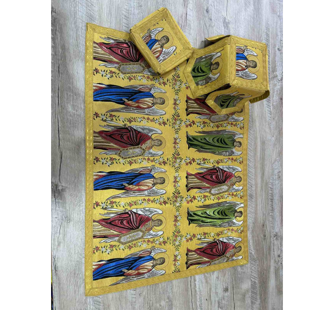 Greek style priest vestment on angel's brocade - Orthodox vestment set - Phelon