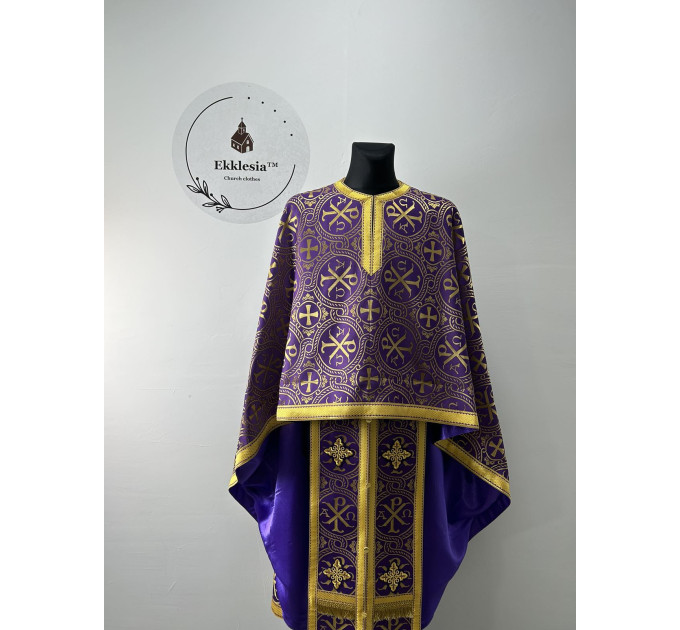 Vestment set for Lent - Liturgical priest's vestment set - Orthodox vestment set