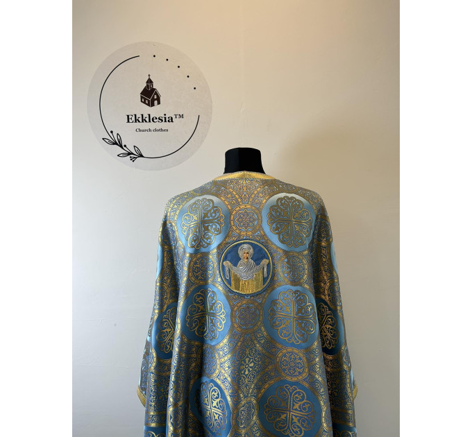 Vestment for priest - Phelon in Greek style with icon - Liturgical orthodox set