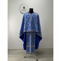 Blue vestment for priest - Phelon in Greek style with icon - Orthodox set
