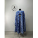 Blue vestment for priest - Phelon in Greek style with icon - Orthodox set
