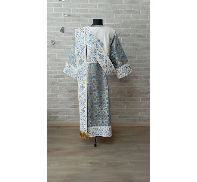 Combined velvet and brocade Protodeacon's sticharion - Deacon's alb - Orthodox