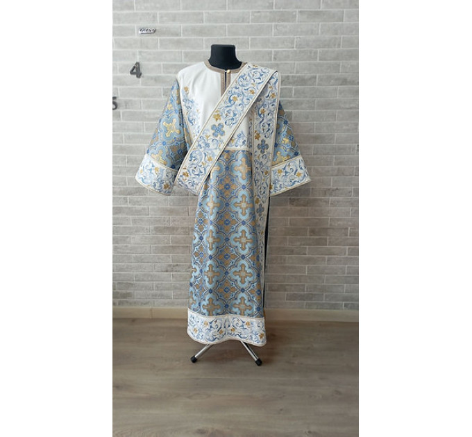 Combined velvet and brocade Protodeacon's sticharion - Deacon's alb - Orthodox