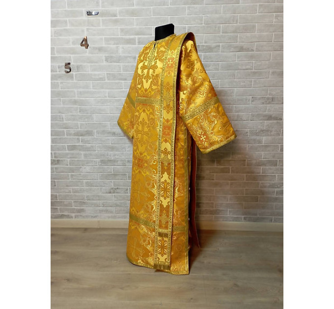 Deacon vestments set in gold metallic brocade - Protodeacon's sticharion