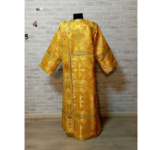 Deacon vestments set in gold metallic brocade - Protodeacon's sticharion