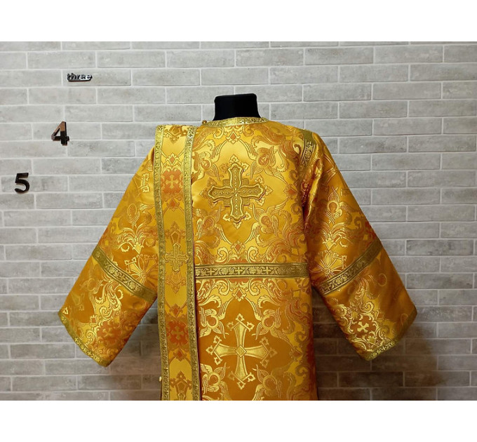 Deacon vestments set in gold metallic brocade - Protodeacon's sticharion