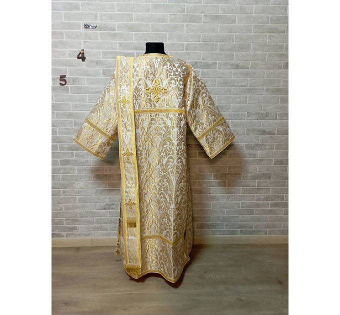 Deacon vestments set in metallic brocade - Protodeacon's sticharion with orar