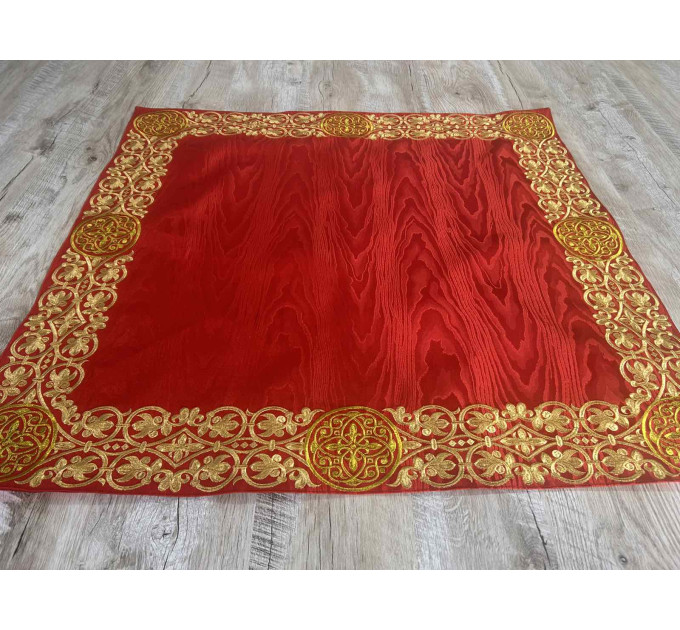 Embroidered Iliton church cover in Moire - Canonical altar iliton - Eliton