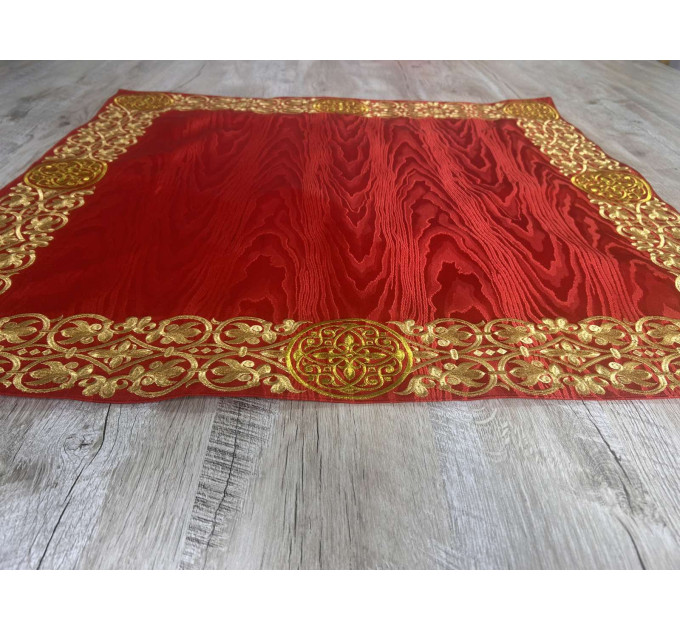 Embroidered Iliton church cover in Moire - Canonical altar iliton - Eliton
