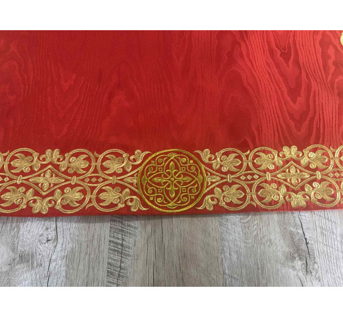 Embroidered Iliton church cover in Moire - Canonical altar iliton - Eliton