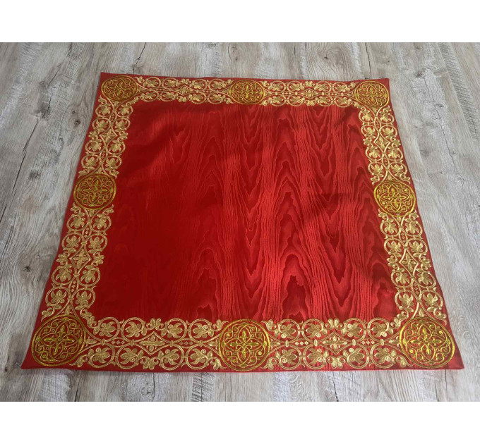 Embroidered Iliton church cover in Moire - Canonical altar iliton - Eliton