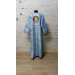 Light blue deacon's sticharion with icon on the back - Orthodox Vestment -Clergy
