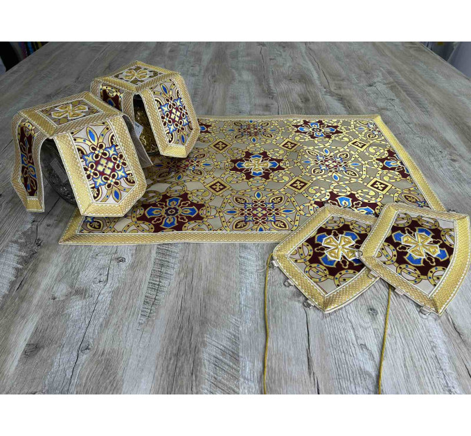 Priest's vestment on gold brocade - Orthodox vestment set - Greek style phelon