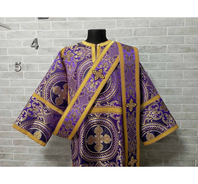 Vestment for protodeacon in violet - Orthodox liturgical decon's clothes