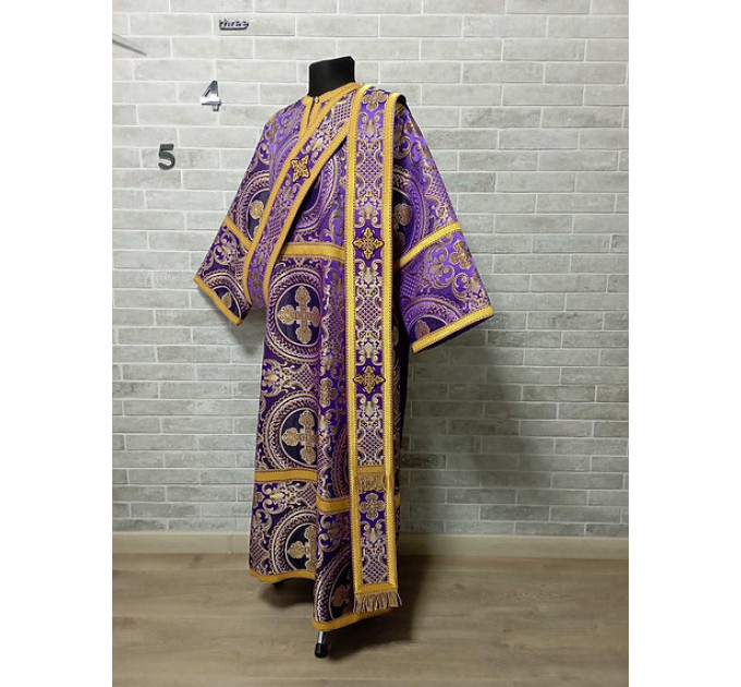 Vestment for protodeacon in violet - Orthodox liturgical decon's clothes
