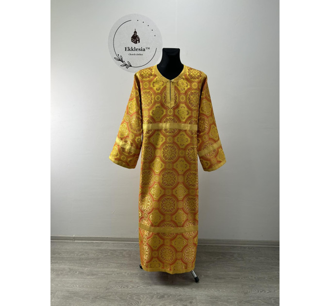 Violet Orthodox sticharion - Church stikhar - Altar Server Reader Robe in white