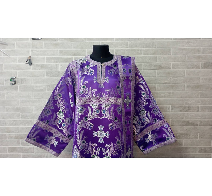 Violet sticharion for deacon - Deacon's alb - Orthodox Liturgical stichar