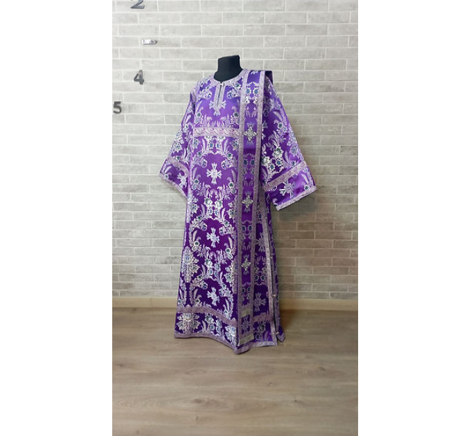 Violet sticharion for deacon - Deacon's alb - Orthodox Liturgical stichar