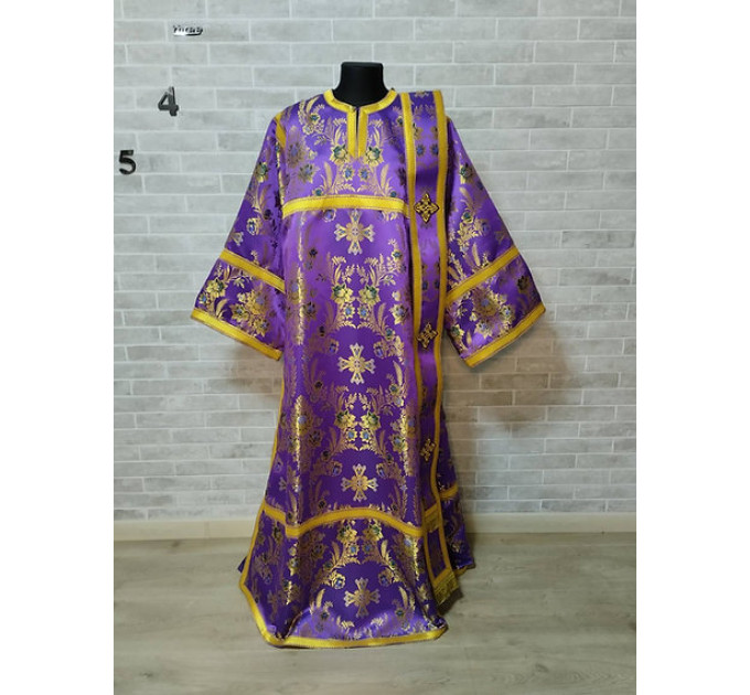 Violet sticharion for deacon - Deacon's alb - Orthodox Liturgical stichar