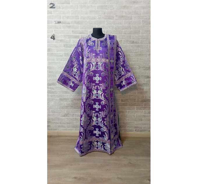 Violet sticharion for deacon - Deacon's alb - Orthodox Liturgical stichar